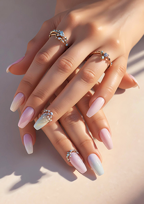 Professional nail technician providing manicure service at VSL Nail Spa Columbia