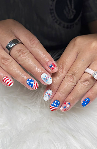 Beautiful manicure results - perfectly shaped and polished nails