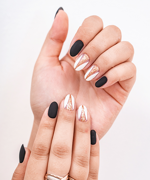 Beautiful nail art design - French manicure with elegant styling